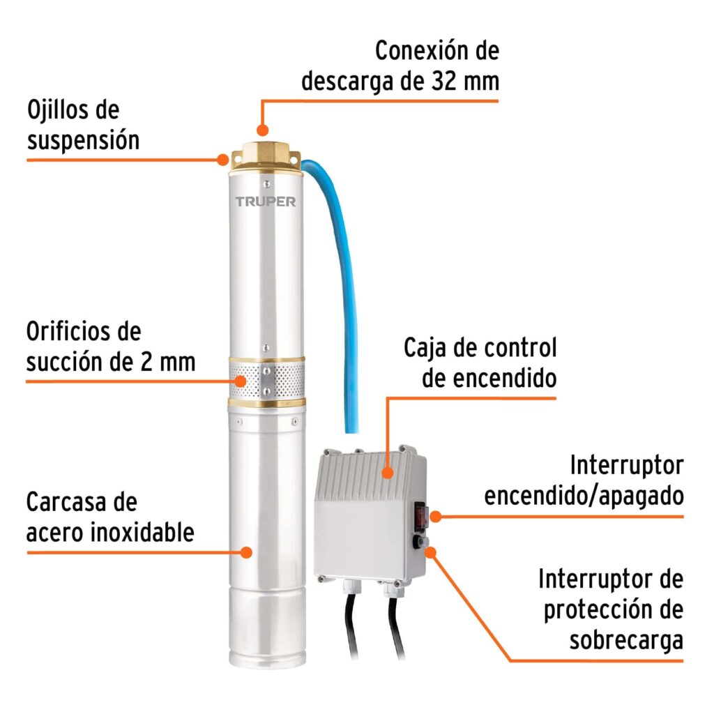 Bomba Sumergible para pozo de 120 Metros